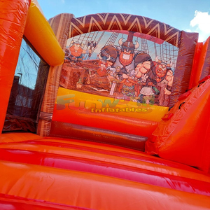 Outdoor kids party jumping bounce <b>house</b> combo <b>inflatable</b> viking bouncy castle with slide aufblasbare wikinger-hupfburg - Product Image 4