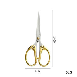 Tijeras de oro populares para el hogar, tijeras de mandíbula de acero inoxidable afiladas con corte de pestañas postizas - Product Image 4
