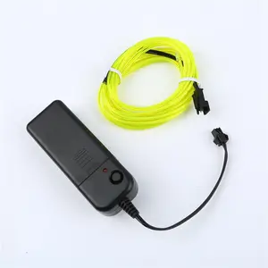 16.4ft 5M Super Bright Light Neon Tube Neon Glowing strobing 2.3mm 3.2mm 5.0mm orange EL Wire with Battery Pack