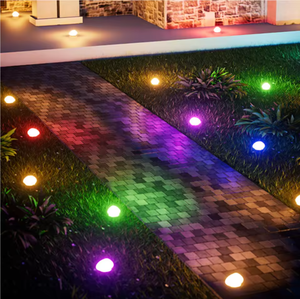 Lampes solaires d'extérieur en forme de galets RGB, lampes LED étanches pour allées de jardin, patio – changement de couleur, marche/arrêt automatique - Product Image 2