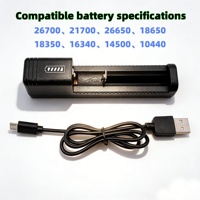 Chargeur USB à fente unique le plus vendu pour batteries 21700/26650/18500, démarrage sans tension, protection contre les surcharges, pour montres connectées et appareils photo