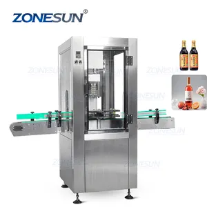 Zonesun Automatische Wijn Fles Pvc Film Aluminiumfolie Capsule Cap Mouw Warmte Krimpen Wikkelen Sluitmachine