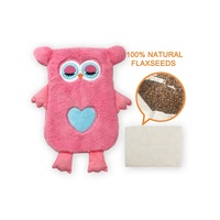 Coussin chauffant en peluche d'agneau avec graines de lin, boule d'argile de blé, utilisable au micro-ondes
