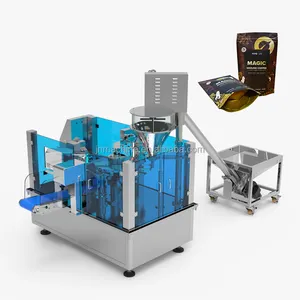 Pouch Filling Sealing Doypack Powder Packing Zipper Premade Giving Bag Packaging Machine