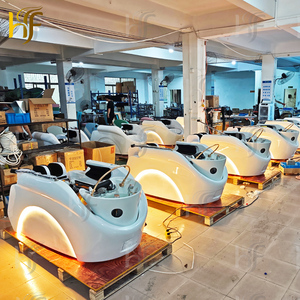 Mueble para Salón de Belleza Silla Lavacabezas Reclinable con Masaje Eléctrico Cama de Spa para Champú - Product Image 5