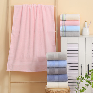 Toallas de baño Qinrou 70x140cm de algodón puro, suaves y absorbentes para uso en casa, playa y hotel. - Product Image 3