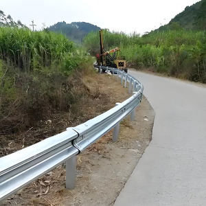 Outdoor Galvanized Steel Ball Joint Stanchion Highway <strong>Road</strong> Safety Traffic <strong>Guardrail</strong> Galvanizing Two <strong>Wave</strong> Highway Guard Rail - Product Image 1