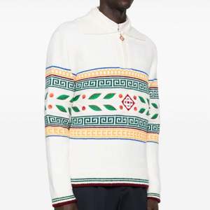 Automne et hiver hommes demi-fermeture éclair pull pull tricoté de haute qualité chaud et doux décontracté nouveau pull pour hommes - Product Image 1