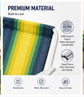 Chaise de plage pliable rayée, chaise de patio pliable légère, chaise de sable compacte et portable, idéale pour la plage et les loisirs