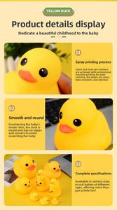 Oem/Odm Factory Sales Cute Plastic Rubber Duck Funny Expressions Sound Water <b>Bath</b> Toy for 5 to 7 Years - Product Image 6