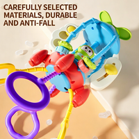 Juguete Sensorial Rocket Baby, Juguete de Actividades con Cuerda para Jalar de Silicona para Bebés, Desarrollo de Habilidades Motoras Finas, Juguete Montessori para Niños Pequeños