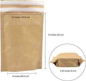 Bolsas de almacenamiento de ropa de sobres, bolsa de embalaje de papel Kraft exprés impermeable autosellada reutilizable para alimentos secos, bolsa de almacenamiento de arroz - Product Image 5