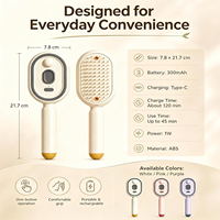 Brosse à cheveux électrique Wochuan à pulvérisation et massage, brosse à coussin d'air autonettoyante, brosse à vapeur rétractable pour réduire les frisottis