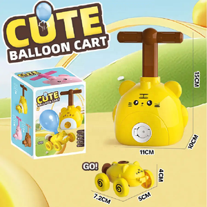 Vendita a caldo transfrontaliera giocattolo aerodinamico inerziale di plastica maialino <span class=keywords><strong>tigre</strong></span> orso modello gonfiatore auto di espulsione per bambini - Product Image 6