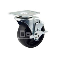 Roulettes pivotantes légères à tige filetée M12, 1/2 pouce, en nylon et polyuréthane, options OEM