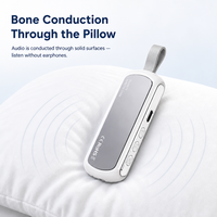 Haut-parleur de sommeil à conduction osseuse sous oreiller, mini, ultra-fin, sans fil, Bluetooth, bruit blanc, lampe torche, minuterie, Type-C, OEM ODM