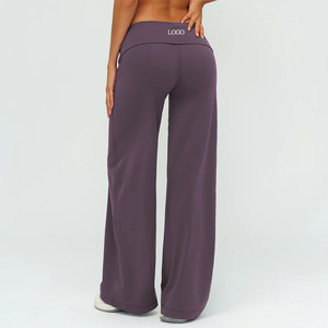 Leggings Deportivos de Pierna <span class=keywords><strong>Ancha</strong></span> para Mujer, Diseño OEM Personalizado, Cintura Alta, Efecto Levanta Glúteos, Elásticos, Transpirables, para Gimnasio - Product Image 2