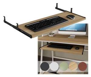 Nampan <span class=keywords><strong>Keyboard</strong></span> di bawah meja, baki laci papan ketik kayu di bawah meja untuk kantor - Product Image 6
