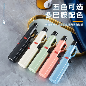 Briquet à gaz rechargeable portable, torche <span class=keywords><strong>de</strong></span> <span class=keywords><strong>cuisine</strong></span> coupe-vent pour la cuisson et l'utilisation en extérieur, couleur noire F166 - Product Image 3