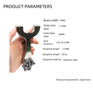 Acier inoxydable puissant noir fronde haute précision chasse aux oiseaux fronde <span class=keywords><strong>catapulte</strong></span> pour <span class=keywords><strong>jeux</strong></span> de plein air - Product Image 2
