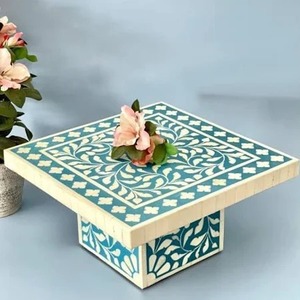 Thủ công mỹ nghệ nhà thủ công thân thiện với môi xương Inlay vuông bánh đứng thanh lịch hoa thiết kế tùy chỉnh kích thước có sẵn cho giọng - Product Image 3