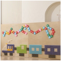Jeu mural interactif Montessori en bois avec piquets, panneau mural d'activités sensorielles, jeux éducatifs pour aire de jeux intérieure