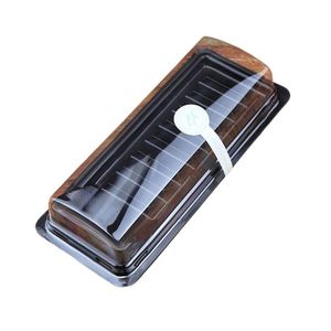 Boîte en plastique pour gâteau roulé suisse, pâtisserie, dessert, sushi, emballage de gâteau, conteneur pour gâteau roulé avec couvercle transparent - Product Image 2