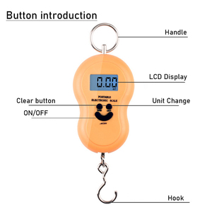 CHRT 50Kg Mini bilancia digitale pesa cucina Steelyard Hanging bilancia elettronica a gancio KG/LBS/JIN/OZ per viaggi di bagagli da pesca - Product Image 5