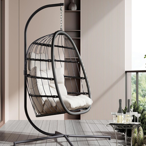 Cesta colgante Columpio Silla de bastón al aire libre Hogar Dormitorio Balcón perezoso Hamaca Cuna Silla - Product Image 5