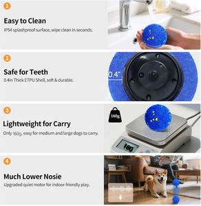 Juguete para Perros Moderno, Ecológico y de Lujo, Juguete Eléctrico Interactivo, Pelota de Juguete Rápida, Movimiento Automático de Ejercicio, Rebote y Rotación - Product Image 6