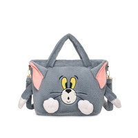 Sac en peluche mignon, nouveau sac à main pour filles d'automne, sac à bandoulière de poupée de dessin animé, sac à bonbons, sac en peluche