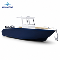 Innovadora Lancha de Pesca de Alto Rendimiento con Consola Central, Compartimento de Refrigeración, GPS y Buscador de Peces para Pesca en Alta Mar y Pesca Costera