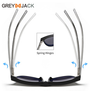 Lunettes de soleil unisexes Grey Jack, monture TR90, verres TAC, anti-UV, polarisées, miroir, avec verres interchangeables pour hommes et femmes - Product Image 2