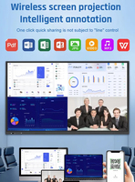 Tableau blanc interactif numérique 4K UHD, panneau intelligent Android 14.0, 120 Hz, écran tactile 20 points pour l'enseignement et les réunions