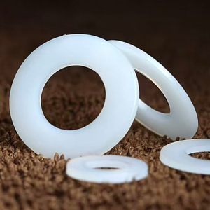 LGll N Black and White Nylon Flat <b>Washer</b> Wear-resistant Round M2.5x5x0.3/0.5/1.0 Thickness General Industry Use - Product Image 1
