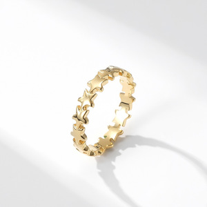 Star <b>Titanium</b> Steel <b>Ring</b> For Women Rose Gold <b>Black</b> Gold Silver Stackable Wedding Jewelry Gift - Product Image 5