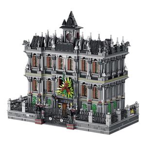 Panlos 613002 MOC Lunatic Asylum Hopstial iluminación Villa modelo montaje ladrillos DIY juguetes arquitectura regalo juegos de bloques de construcción - Product Image 1