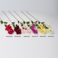 Fleurs artificielles de bougainvillier à tige unique et quatre branches, en tissu, de haute qualité, pour la décoration de la maison, les mariages, la fête des Mères et Noël