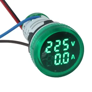 Yumo Voltage Meter AD101-22VAM 22Mm Ronde Led Indicator Voltmeter Ampèremeter Digitale Indicator