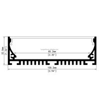 Fabricant de luminaires linéaires LED en aluminium de 100 mm * 32 mm de large