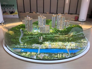 Thiết kế hiện đại mô hình xây dựng bàn cát thu nhỏ với đèn đường cho khách sạn hoặc biệt thự giải pháp quy mô kiến trúc 3D - Product Image 6