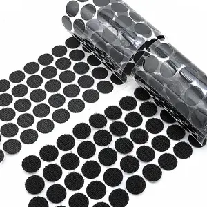 500 Pairs 3 / 4 Inch 20 Mm Diameter Sticky Coin Strong Fastener Tape Self-adhesive Hook And Loop Dots