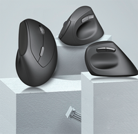 Keyboard Gaming Vertikal Ergonomis Nirkabel 2.4G dengan Mouse dan Sandaran Pergelangan Tangan, 104 Tombol Keyboard, Mouse 1600DPI yang Dapat Disesuaikan