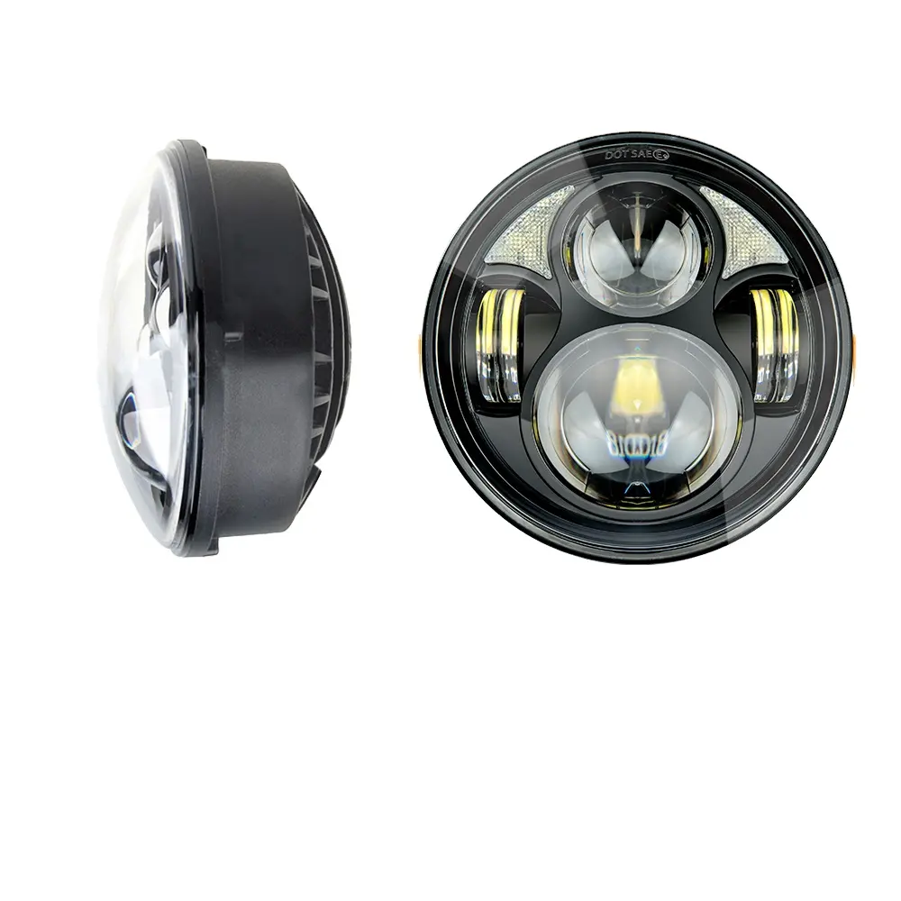 5 3/4 "de la motocicleta proyector LED faro 5,75" Hi/Lo haz 5D lente blanca DRL luz para Harley Sportsters Dynas indio