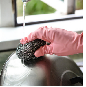 410 등급 18g*6개입 주방 청소용 스테인리스 스틸 스폰지 나선형 수세미 스크럽 패드 세척용 메탈 클린 볼 - Product Image 6