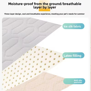Hunde-Kühlmatte Sommer-Kühlbett Langlebiges Atmungsaktives Polyester Einfaches Design Waschbar Hitzebeständig Verstellbare Haustier-Kühlmatte - Product Image 5