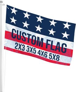 कस्टम पदोन्नति 3x5ft उड़ान बाहरी ध्वज कस्टम सबलिमिनेशन रिक्त लोगो बैनर डिजिटल प्रिंटिंग के साथ कोई भी डिजाइन स्वागत है! - Product Image 1