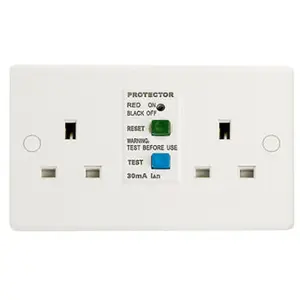 Saudi Arabia VNX double 13A UK BS Standard Bakelite Switches Sockets Safety Power Use With Rcd Protection 30MA & 10MA