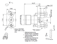 Connecteur coaxial mâle RF FOXECO 2,92 mm pour montage sur panneau DC-40 GHz pour analyseurs de réseau vectoriel et systèmes radar à antenne directionnelle