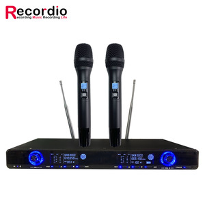 Micrófono inalámbrico Vocal de doble canal UHF, micrófono inalámbrico 2x100, frecuencias ajustables, rango de 50 metros para conciertos - Product Image 2